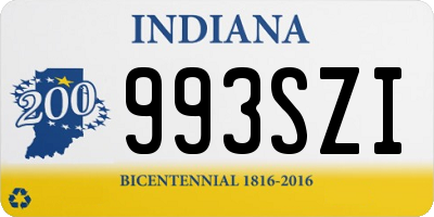 IN license plate 993SZI