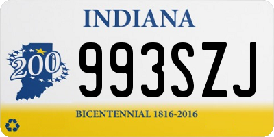 IN license plate 993SZJ