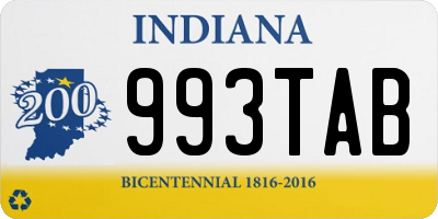 IN license plate 993TAB