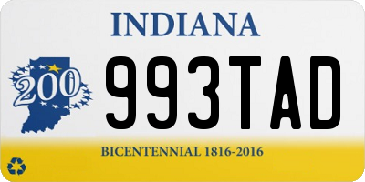 IN license plate 993TAD