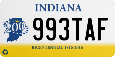 IN license plate 993TAF