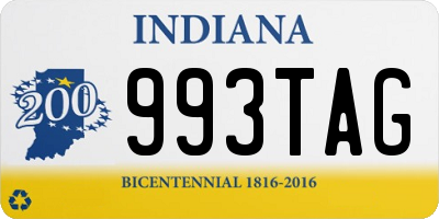 IN license plate 993TAG