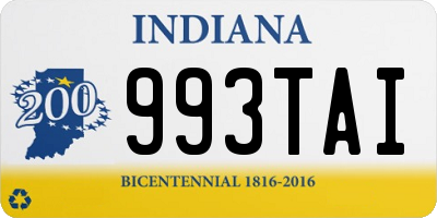 IN license plate 993TAI