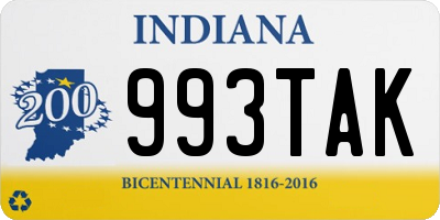 IN license plate 993TAK