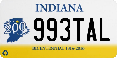 IN license plate 993TAL