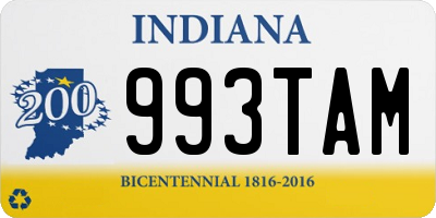 IN license plate 993TAM