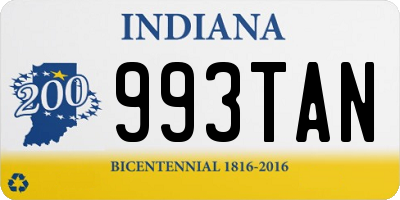 IN license plate 993TAN