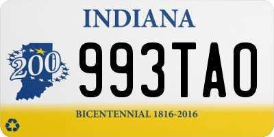 IN license plate 993TAO