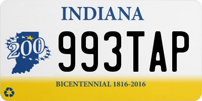 IN license plate 993TAP