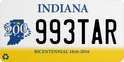 IN license plate 993TAR