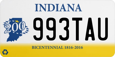 IN license plate 993TAU