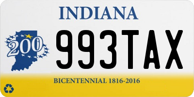 IN license plate 993TAX