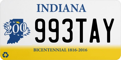 IN license plate 993TAY