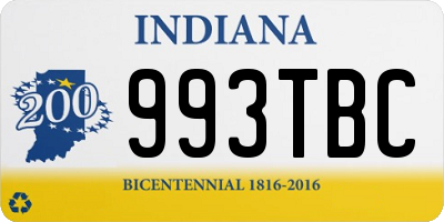 IN license plate 993TBC