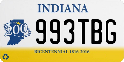 IN license plate 993TBG