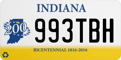 IN license plate 993TBH