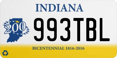 IN license plate 993TBL