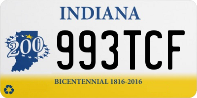 IN license plate 993TCF