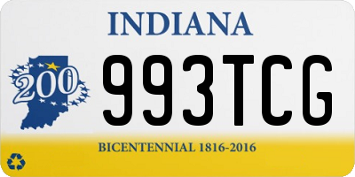 IN license plate 993TCG