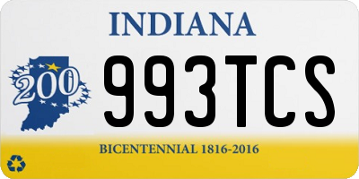 IN license plate 993TCS