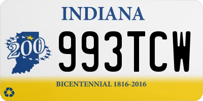 IN license plate 993TCW