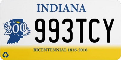 IN license plate 993TCY