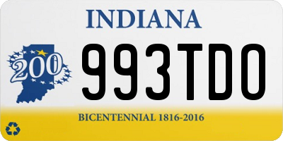 IN license plate 993TDO