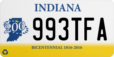 IN license plate 993TFA