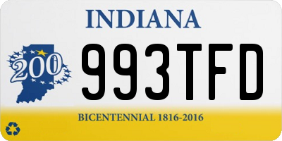 IN license plate 993TFD