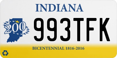 IN license plate 993TFK