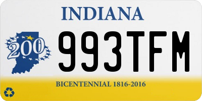 IN license plate 993TFM