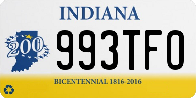 IN license plate 993TFO