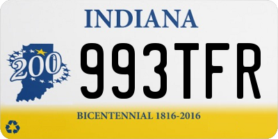 IN license plate 993TFR