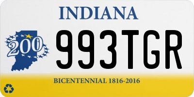 IN license plate 993TGR