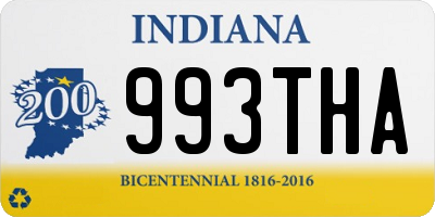 IN license plate 993THA