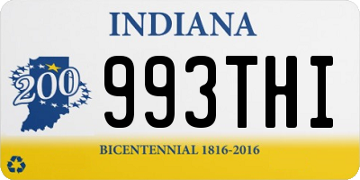 IN license plate 993THI