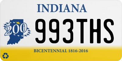 IN license plate 993THS