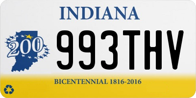 IN license plate 993THV