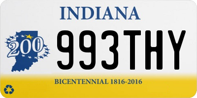 IN license plate 993THY