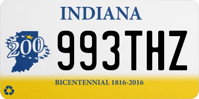 IN license plate 993THZ