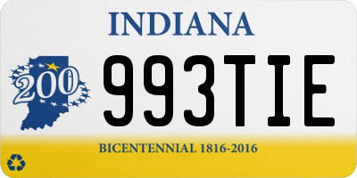 IN license plate 993TIE