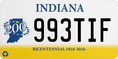 IN license plate 993TIF