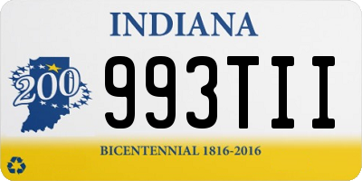 IN license plate 993TII