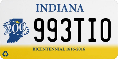 IN license plate 993TIO