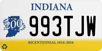 IN license plate 993TJW