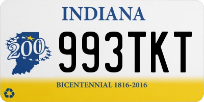 IN license plate 993TKT