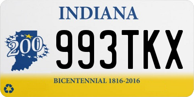 IN license plate 993TKX