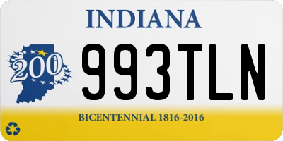 IN license plate 993TLN