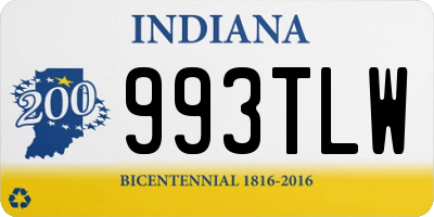 IN license plate 993TLW