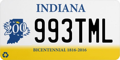 IN license plate 993TML